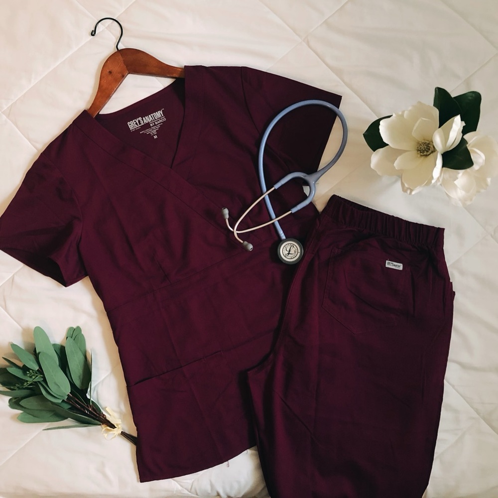 Grey’s Anatomy Mock-Wrap Scrub Top